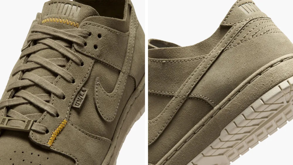 Union LA x Nike Dunk Low 'Bamboo': derde samenwerking, nu met vouwbare hiel