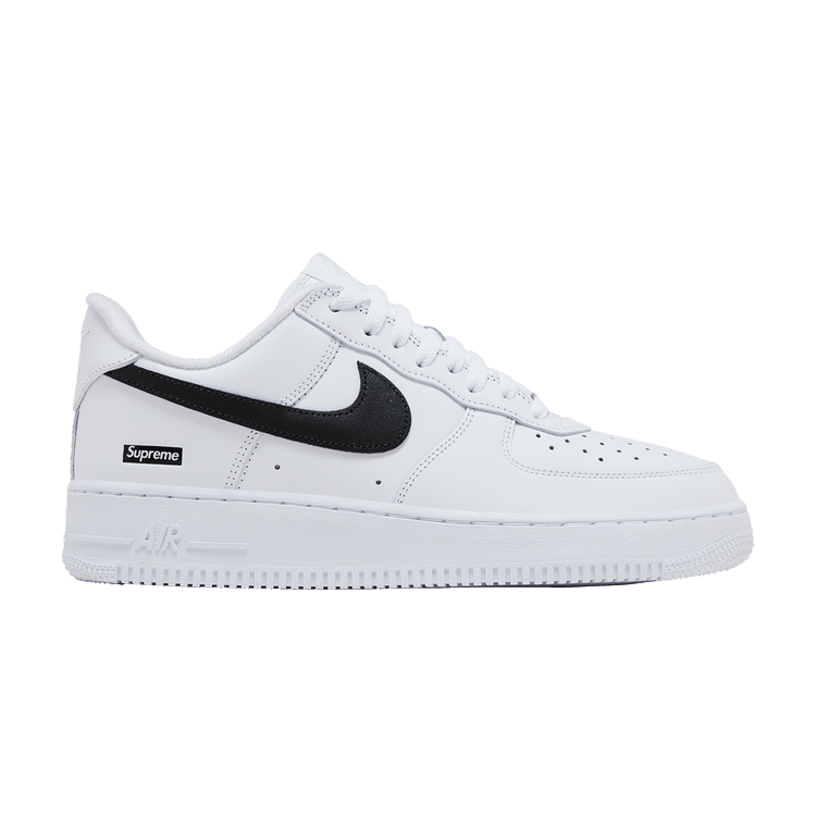 Supreme x Nike Air Force 1 Low Box Logo White Black CU9225-102 - zijaanzicht