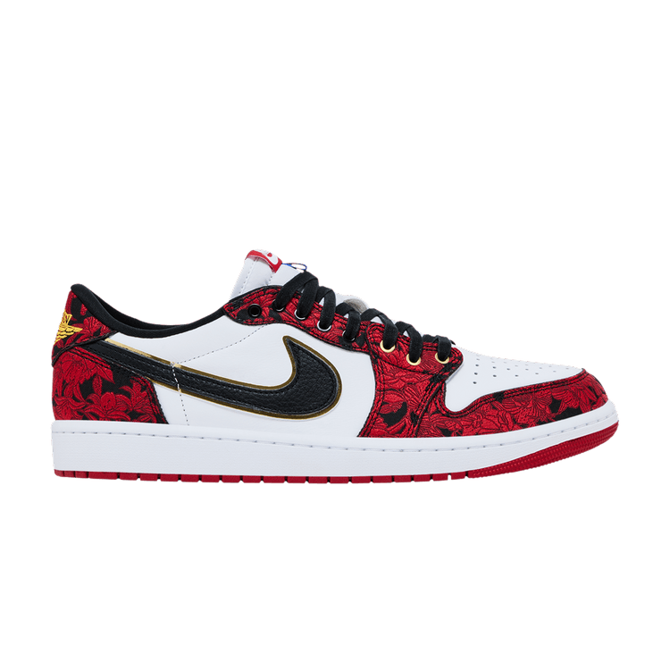 Air Jordan 1 Low OG Last Dance At The Garden IR0088-001 zwarte sneaker - zijaanzicht