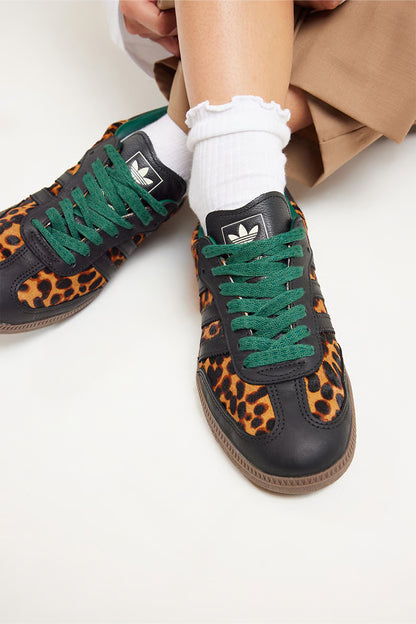 adidas Samba OG Black Green Leopard
