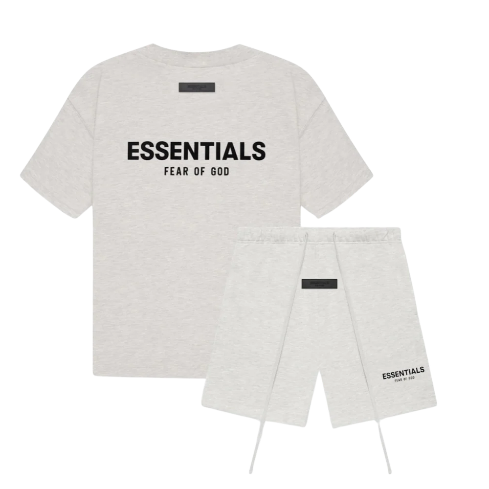 Fear of God Essentials Light Oatmeal Set - T-shirt en short
