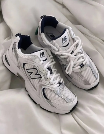 New Balance 530 White Silver Navy