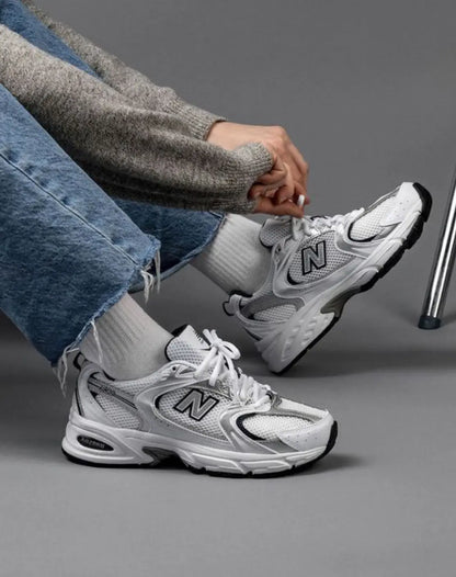 New Balance 530 White Silver Navy