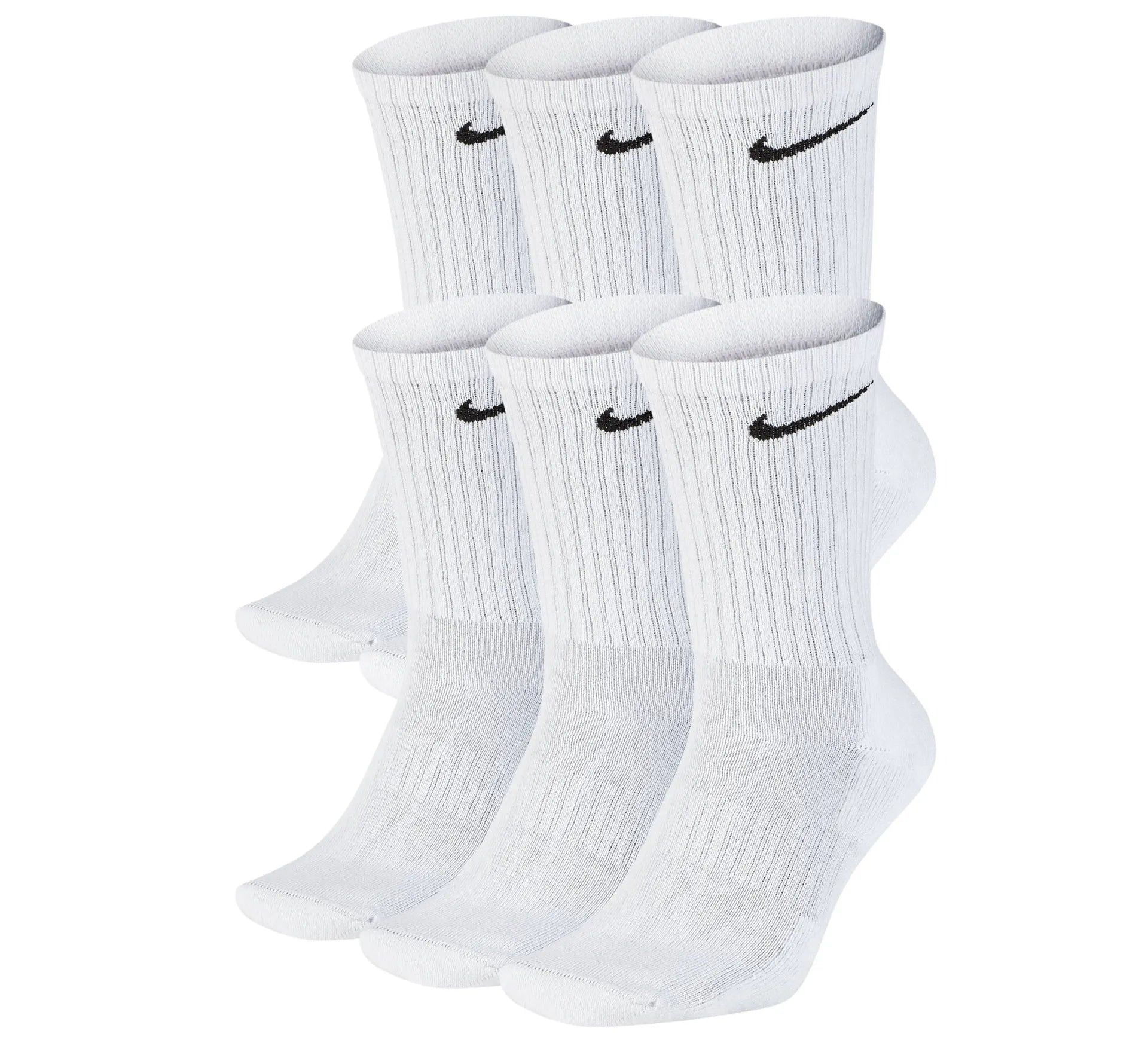 Nike Sokken - Everyday Lightweight Crew White 6-PACK