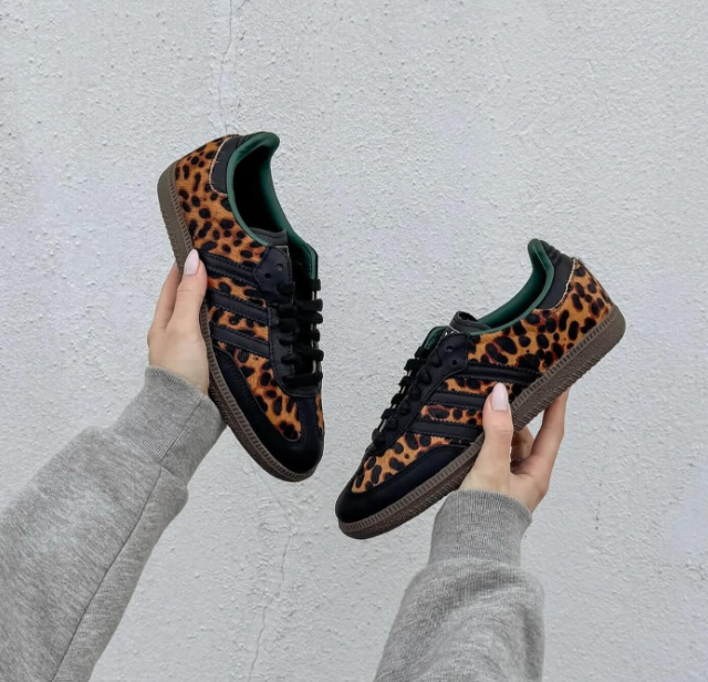 adidas Samba OG Black Green Leopard