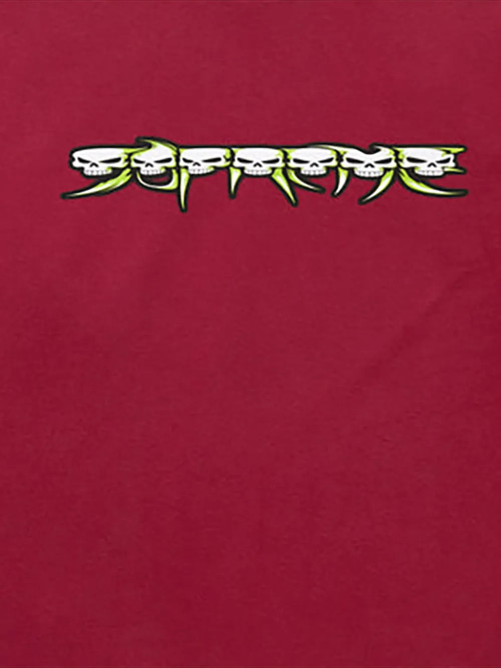Supreme Skulls Spellout Tee 'Cardinal'