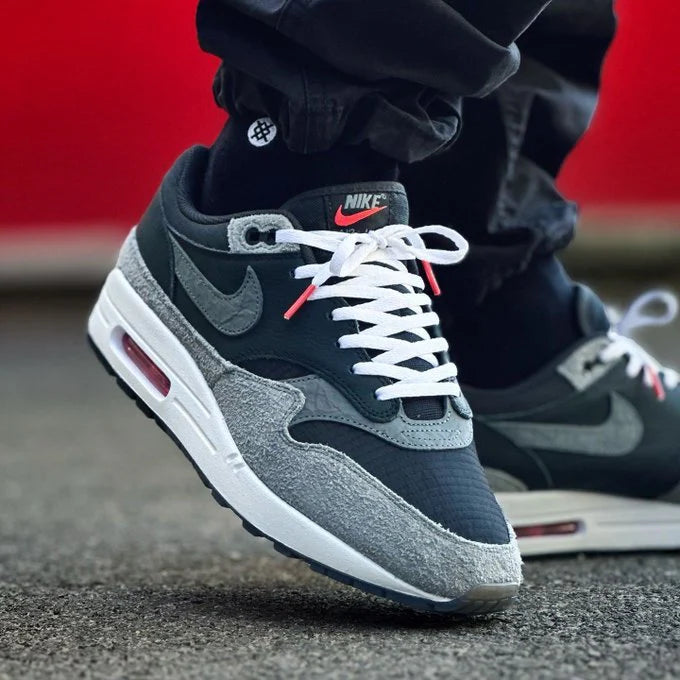 Nike Air Max 1 Premium 'Dark Smoke Grey Flash Crimson'